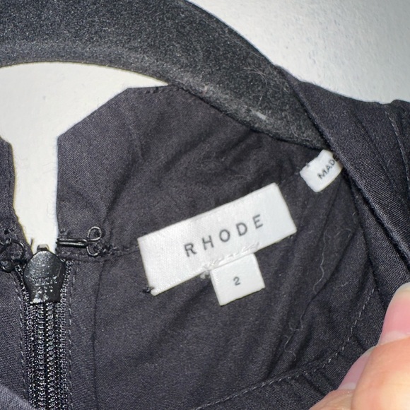 RHODE RESORT HEIDI Midi Black Dress with crystals size 2 - Picture 8 of 11